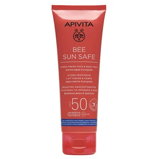 Сонцезахисне молочко для обличчя та тіла Apivita Bee Sun Safe SPF50, 100 мл