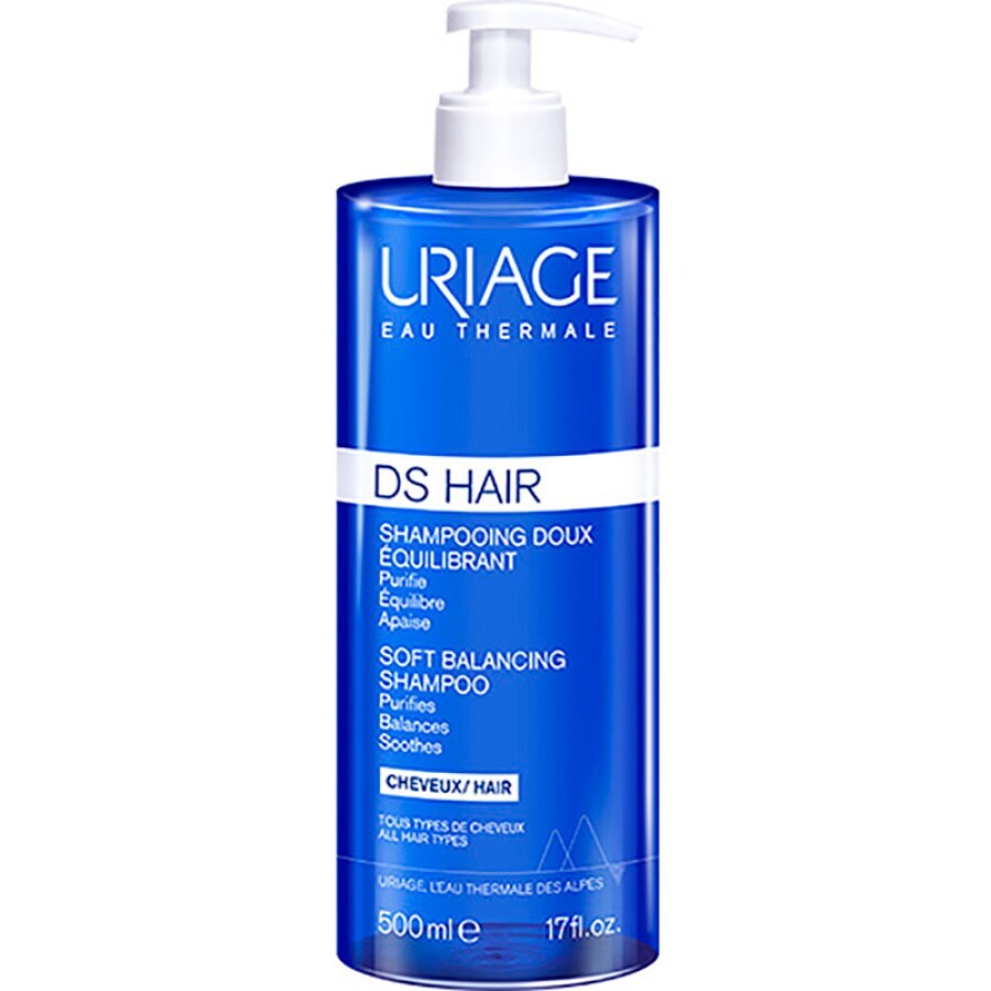 Шампунь м'який балансувальний Uriage D.S. Hair Soft Balancing Shampoo проти лупи, 500 мл: ціни та характеристики