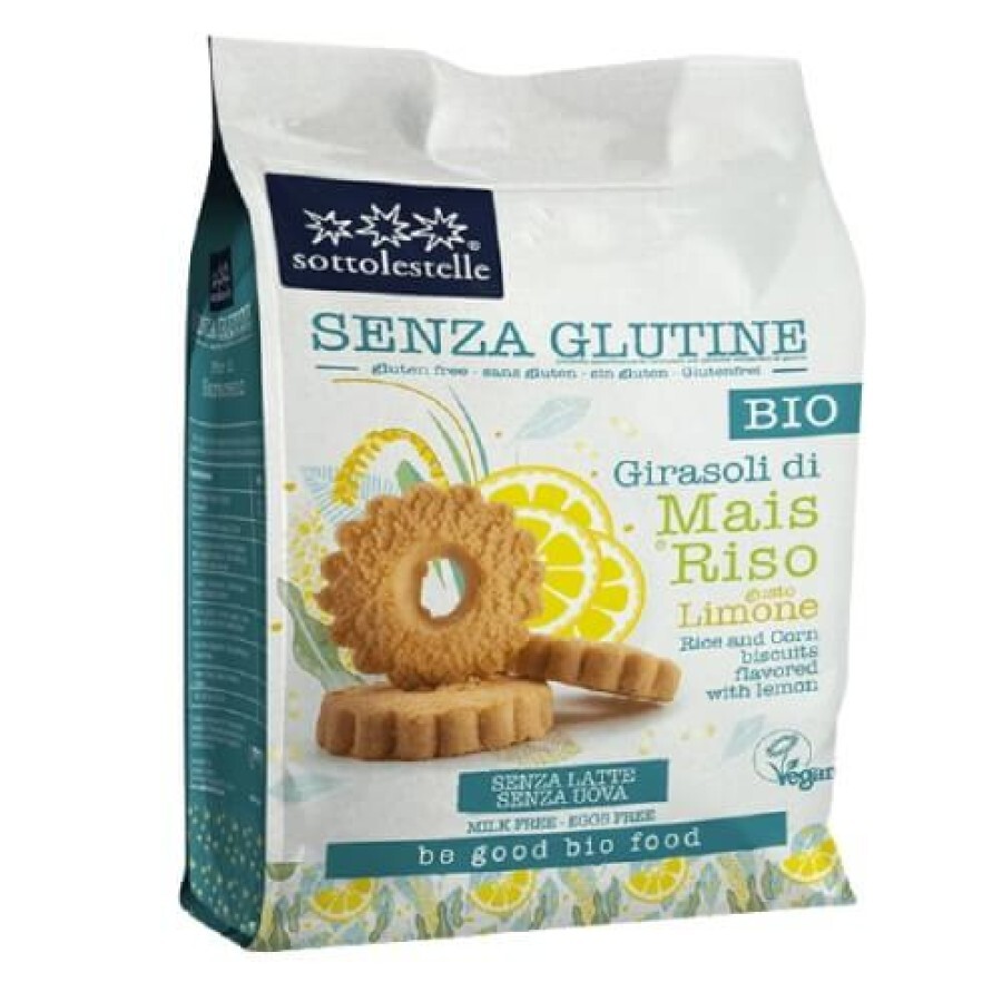Веганское печенье без глютена (senza glutine) с эко-лимоном, 250 г, Sottolestelle: цены и характеристики