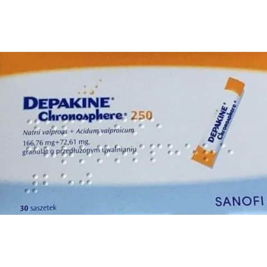 Депакин Хроносфер (Depakine Chrono sphere) 250 мг № 30 саше: цены и характеристики
