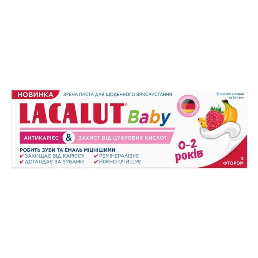 Зубна паста Lacalut Baby Антикарієс & Захист від цукрових кислот 55 мл: ціни та характеристики