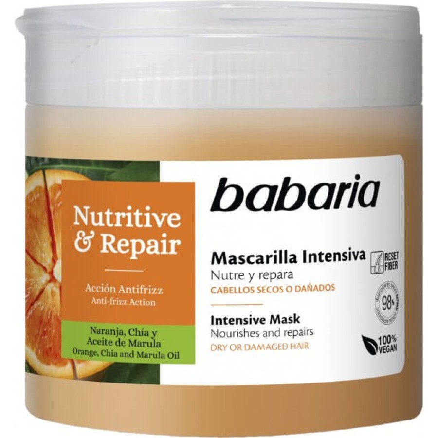 Интенсивная маска для волос Babaria питание и восстановление, 400 мл: цены и характеристики