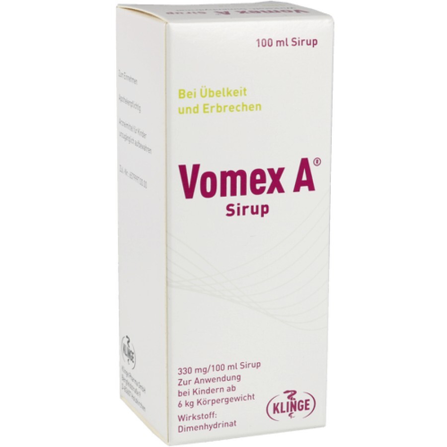 Сироп VOMEX A 330 мг/100 мл: ціни та характеристики