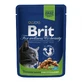 UAnimals Консервы для стерилизованных кошек Brit Premium Cat Кусочки в соусе с курицей 100 г пауч