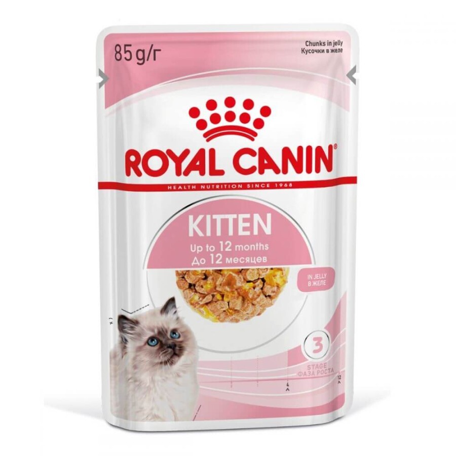 Консервы для котят Royal Canin Kitten до 12 месяцев кусочки в желе 85 г: цены и характеристики