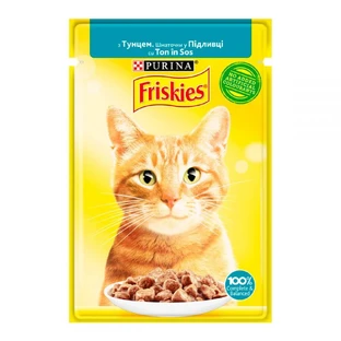 Консервы для кошек Friskies кусочки в подливе с тунцом 85 г пауч