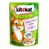 Консервы для кошек Kitekat Natural Vitality с лососем в соусе 100 г пауч