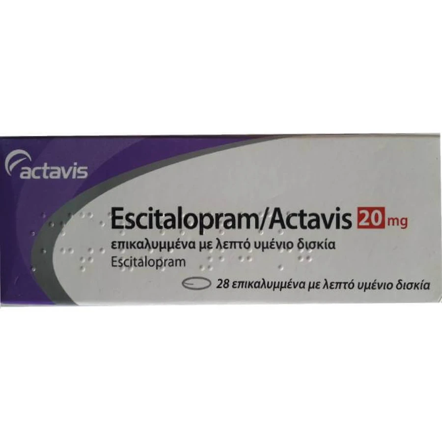 Есциталопрам (Escitalopram/Actavis) 20 мг № 28 таблеток: цены и характеристики