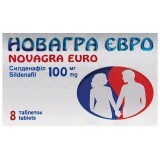 Новагра Євро 100 мг таблетки покриті плівковою оболонкою, №8