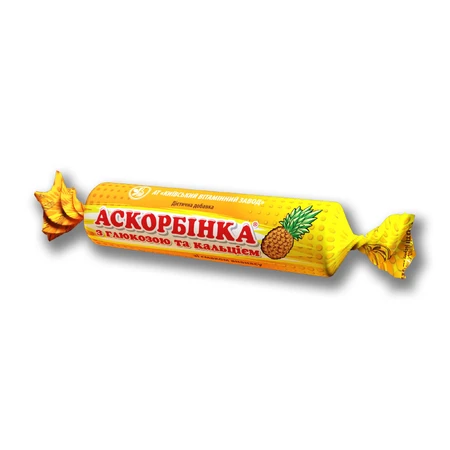 Аскорбинка таблетки с глюкозой и кальцием со вкусом ананаса 12 упаковок 10 таблеток: цены и характеристики