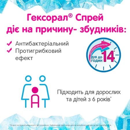 Гексорал спрей д/рот. порож. 0.2 % по 40 мл у балон: ціни та характеристики