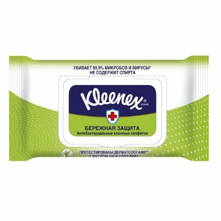 Серветки вологі Kleenex Antibacterial, 40 шт