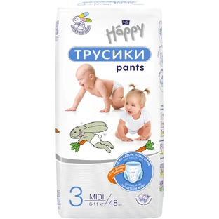Подгузники-трусики Bella Baby Happy Midi 3 от 6-11кг №48