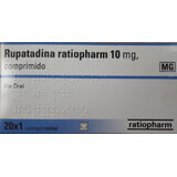 Рупатадин (Rupatadina ratiopharm) 10 мг № 10 таблеток, діюча речовина: рупатадин