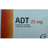 АДТ 25 мг № 20 таблеток, действующее вещество: амитриптилин