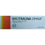 Бацитрацин (Bacitracina Zimaia) мазь 10 гр, діюча речовина: бацитрацин (500 МО/г) і ретинол (вітамін А) (2000 МО/г)