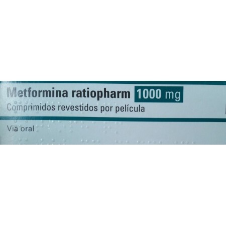 Метформин (Metformina ratiopharm) 1000 мг №20 таблеток, действующее вещество: метформин