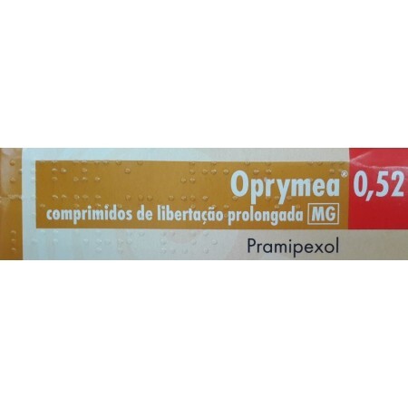 Опримеа (Oprymea) 0,52 мг №10 таблеток, действующее вещество: прамипексол