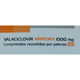 Валоцикловир (Valaciclovir Arpedex) 1000 мг №7 таблеток, действующее вещество: валацикловир