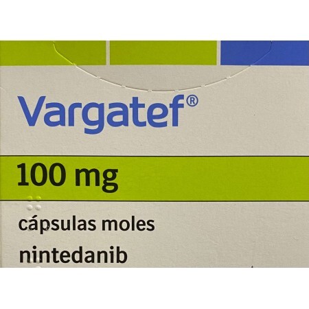 варгатеф (Vargatef) 100 мг. таб №40 действующее вещество: нинтеданиб
