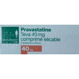 Правастатин (Pravastatine Teva) 40 мг № 14 таблеток, діюча речовина: правастатин