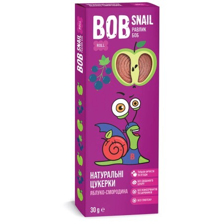 Цукерки Bob Snail Яблуко + Чорна смородина 30 г