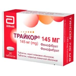 Трайкор 145 мг табл. п/плен. оболочкой блистер №20: цены и характеристики