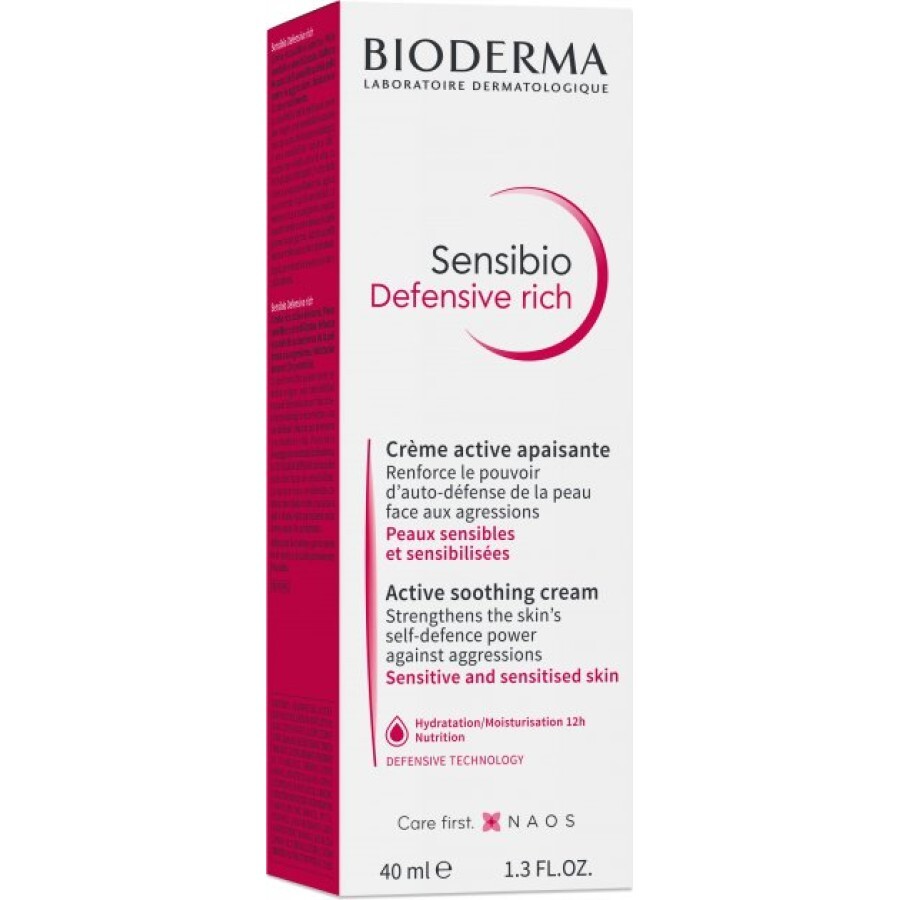 Насичений крем для обличчя Bioderma Sensibio Defensive, 40 мл: ціни та характеристики