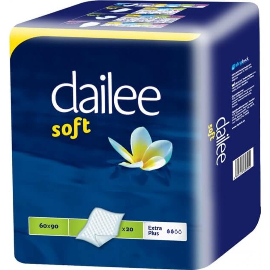 Пелюшки одноразові Dailee Soft Extra Plus 90 х 60 см №20: ціни та характеристики