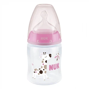 Пляшечка для годування Nuk First Choice Plus Жираф 150 мл Рожева