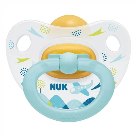Пустушка Nuk Happy Kids Літак 6-18 міс. Блакитна: ціни та характеристики