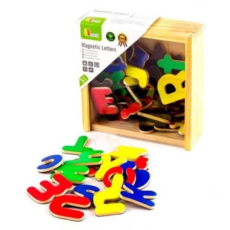 Развивающая игрушка Viga Toys Магнитные буквы, 52 шт