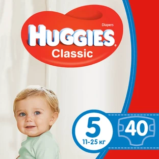 Підгузки Huggies Classic 5 (11-25 кг) Jumbo 40 шт