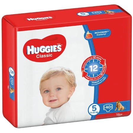 Підгузки Huggies Classic 5 (11-25 кг) Jumbo 40 шт: ціни та характеристики