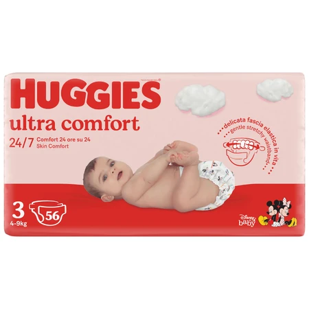 Подгузники Huggies Ultra Comfort 3 (5-9 кг) Jumbo 56 шт: цены и характеристики
