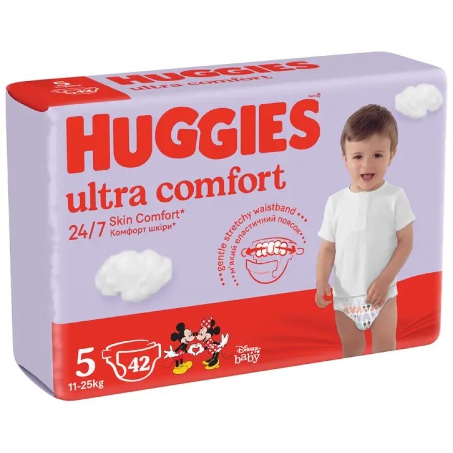 Підгузки Huggies Ultra Comfort 5 (11-25 кг) Jumbo 42 шт : ціни та характеристики