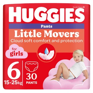 Подгузники-трусики Huggies Pants 6 (15-25 кг) для девочек 30 шт