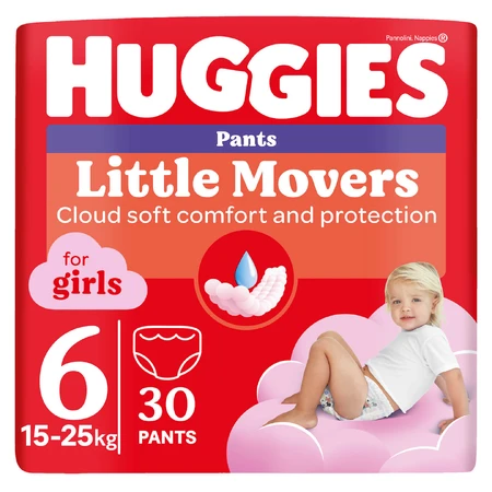 Подгузники-трусики Huggies Pants 6 (15-25 кг) для девочек 30 шт: цены и характеристики
