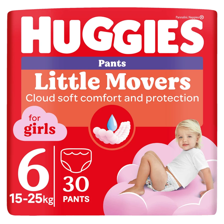 Подгузники-трусики Huggies Pants 6 (15-25 кг) для девочек 30 шт: цены и характеристики
