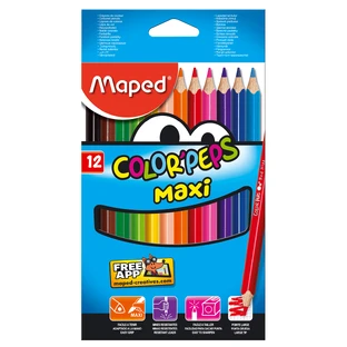 Карандаши цветные ZiBi Color Peps Maxi 12 цв.