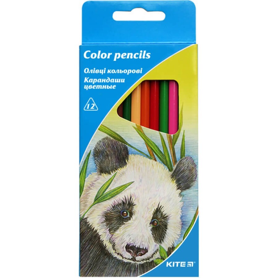 Карандаши цветные Kite трехгранные Животные 12 шт: цены и характеристики