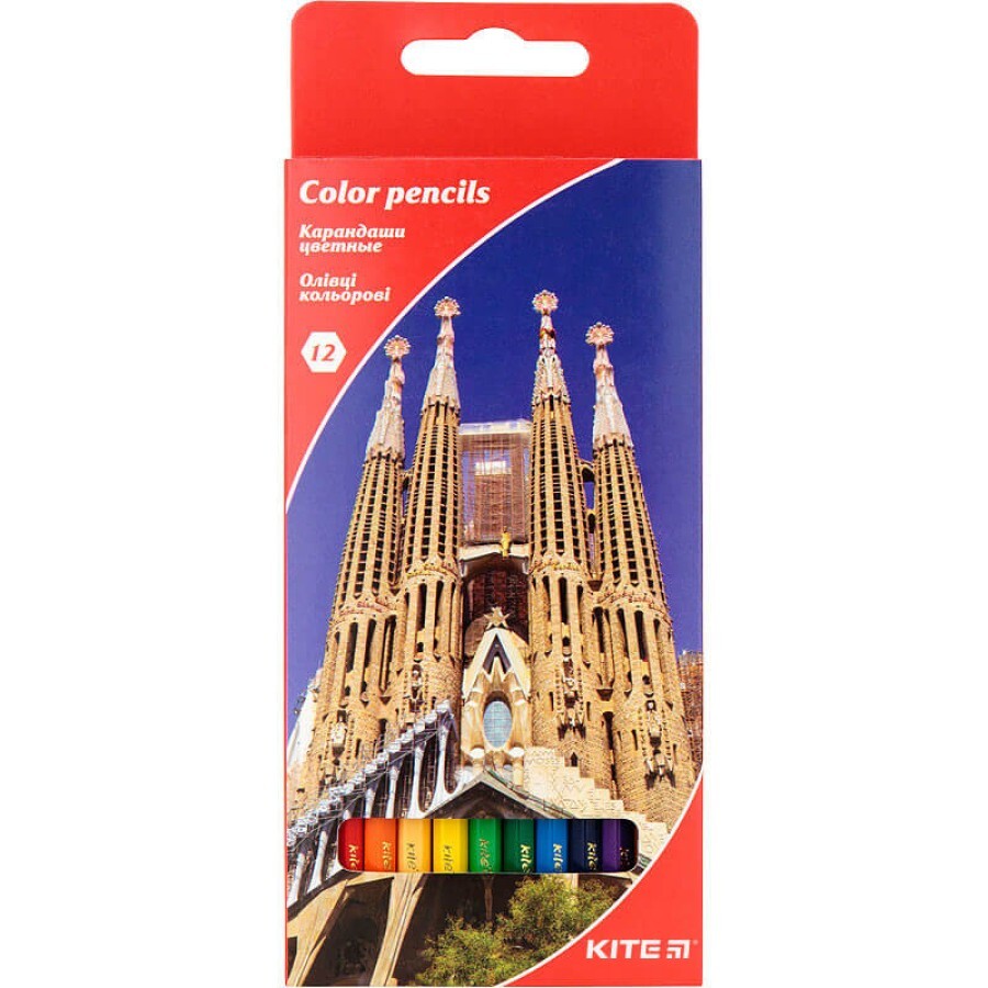 Олівці кольорові Kite Міста 12 шт.: ціни та характеристики