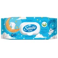 Дитячі вологі серветки Smile baby Екстракт алое з клапаном 84 шт.