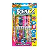 Карандаши цветные Scentos Двойное веселье 12 шт