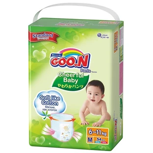 Подгузникии GOO.N Cheerful Baby Трусики 6-11 кг M, унисекс, 54 шт 