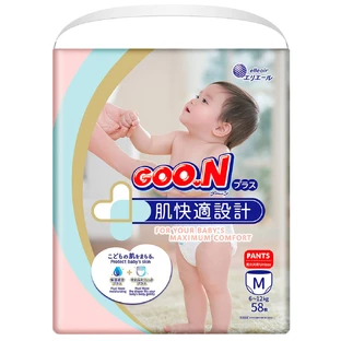 Подгузники GOO.N Plus Трусики 6-12 кг M унисекс 58 шт