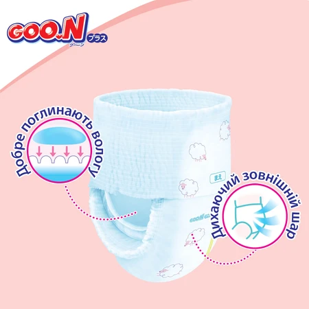 Подгузники GOO.N Plus Трусики 6-12 кг M унисекс 58 шт: цены и характеристики