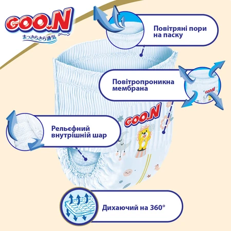Подгузники-трусики GOO.N Premium Soft 9-14 кг размер L унисекс 44 шт: цены и характеристики
