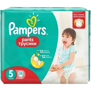 Подгузники Pampers трусики Pants Junior Размер 5 (12-17 кг) 28 шт