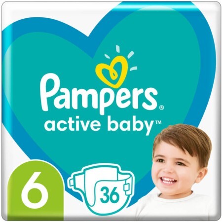 Подгузники Pampers Active Baby Giant Размер 6 (13-18 кг) 36 шт